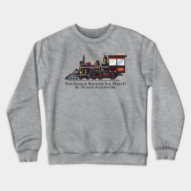 E.L.B. Limited - The Back to the Future 3 Train Crewneck Sweatshirt by Cartarsauce Threads 